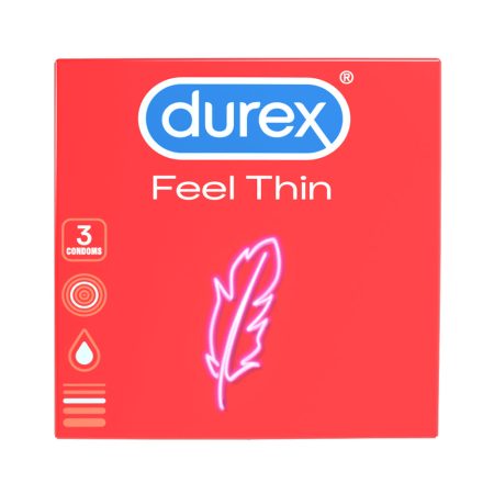 Durex Feel Thin - élethű érzés óvszer 3db