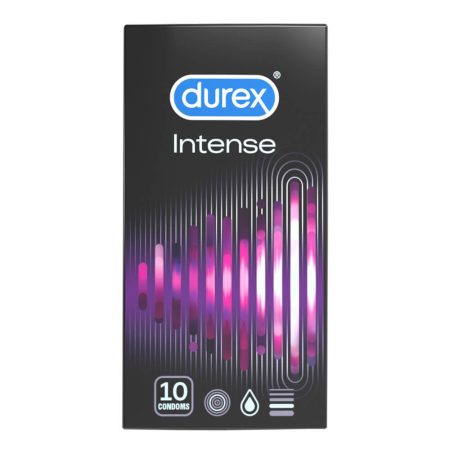 Durex Intense - bordázott és pontozott óvszer 10db -