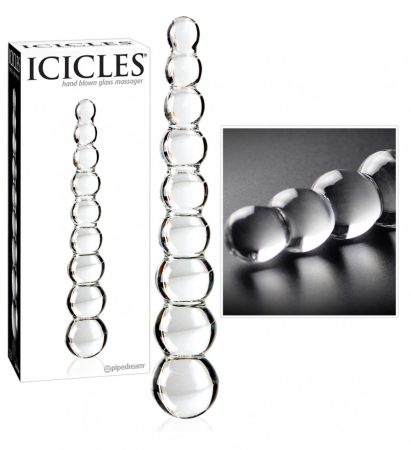 Icicles No. 2 - gömbös üveg dildó áttetsző