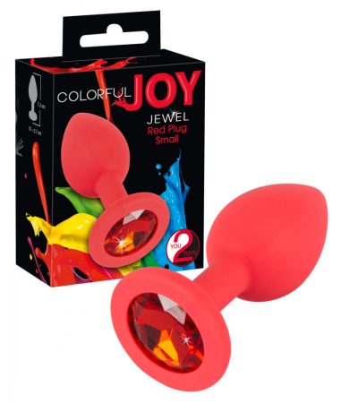 Colorful JOY - szilikon anál dildó - kicsi piros