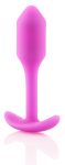 b-vibe Snug Plug 1 - anál dildó belső súllyal 55g - pink