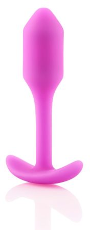 b-vibe Snug Plug 1 - anál dildó belső súllyal 55g - pink