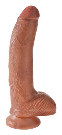 King Cock 9 herés dildó 23 cm - barna