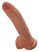 King Cock 9 herés dildó 23 cm - barna