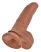 King Cock 9 herés dildó 23 cm - barna