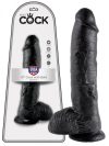 King Cock 10 herés dildó 25 cm - fekete