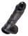 King Cock 10 herés dildó 25 cm - fekete