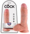 King Cock 8 herés dildó 20 cm - natúr