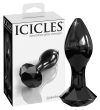 Icicles No. 78 - kúpos üveg anál dildó fekete