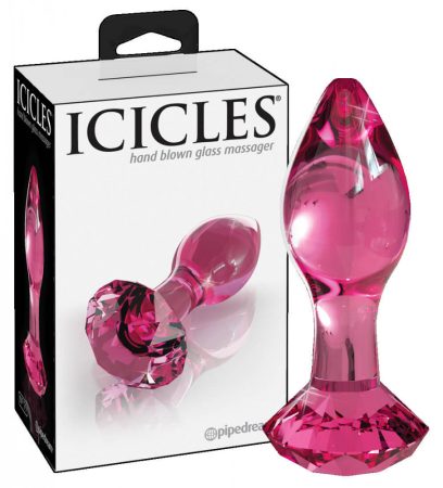 Icicles No. 79 - kúpos üveg anál dildó pink