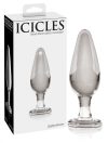 Icicles No. 26 - kúpos, üveg anál dildó áttetsző