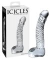 Icicles No. 61 - herés, péniszes üveg dildó áttetsző