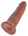 King Cock 10 - nagy tapadótalpas dildó 25cm - sötét natúr