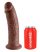 King Cock 10 - nagy tapadótalpas dildó 25cm - barna