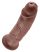 King Cock 10 - nagy tapadótalpas dildó 25cm - barna