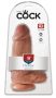 King Cock 9 Chubby - tapadótalpas, herés dildó 23cm - sötét natúr