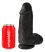 King Cock 9 Chubby - tapadótalpas, herés dildó 23cm - fekete