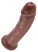 King Cock 8 dildó 20cm - barna