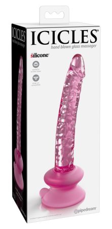 Icicles No. 86 - péniszes üveg dildó pink