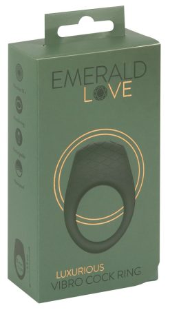 Emerald Love - akkus, vízálló vibrációs péniszgyűrű zöld