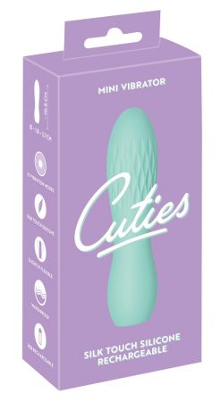 Cuties Mini 3 - akkus, vízálló, geometrikus vibrátor zöld