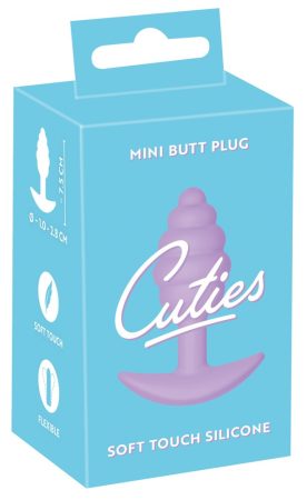 Cuties Mini Butt Plug - szilikon anál dildó - lila 2,8cm