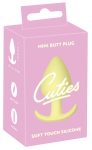 Cuties Mini Butt Plug - szilikon anál dildó - sárga 3,1cm