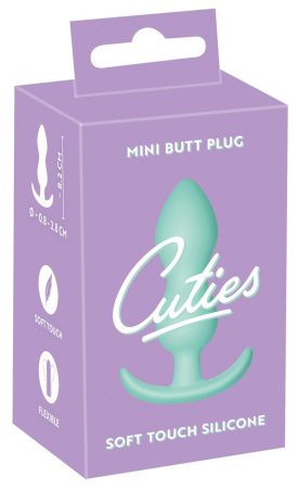 Cuties Mini Butt Plug - szilikon anál dildó - menta 2,3cm