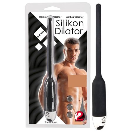 You2Toys - DILATOR - szilikon húgycsővibrátor - fekete 8mm