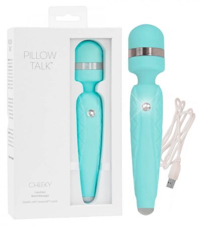 Pillow Talk Cheeky Wand - akkus masszírozó vibrátor türkiz