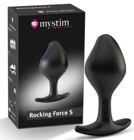 mystim Rocking Force S - elektro kúp dildó - kicsi fekete