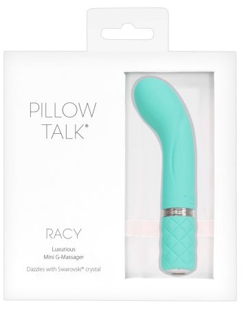 Pillow Talk Racy - akkus, keskeny G-pont vibrátor türkiz