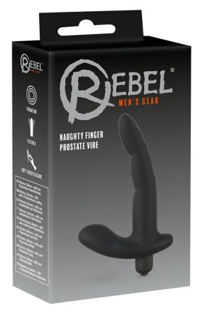 Rebel Naughty Finger - prosztata vibrátor fekete