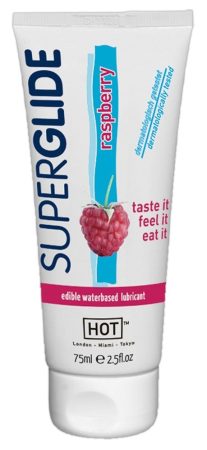 HOT Superglide Málna - ehető síkosító 75ml