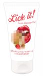 Lick it! - 2in1 ehető síkosító - pezsgő-eper 50ml