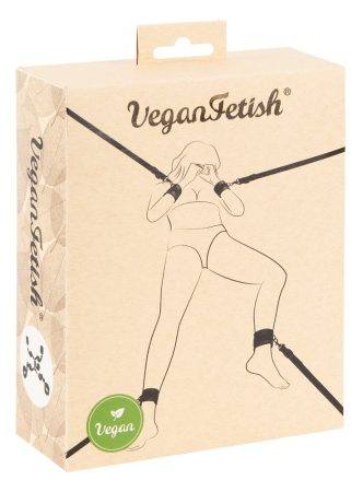 Vegan Fetish - ágyhoz kötöző szett fekete