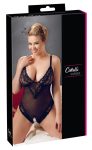 Cottelli Plus Size - csipkés body fekete