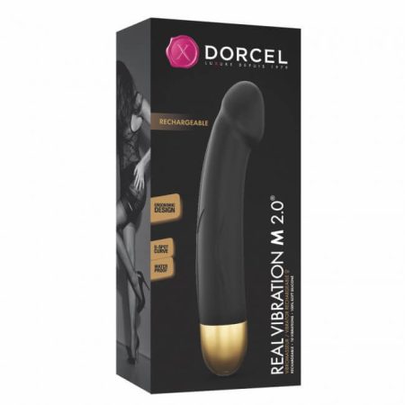 Dorcel Real Vibration M 2.0 - akkus vibrátor fekete-arany