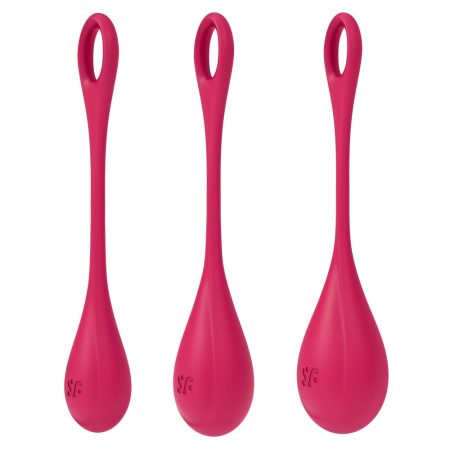 Satisfyer Yoni Power 1 - gésagolyó szett - piros (3 részes)