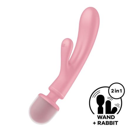 Satisfyer Triple Lover - G-pont és masszírozó vibrátor (pink)