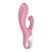 Satisfyer Air Pump Bunny 2 -Akkus G-pontos vízálló csiklókaros vibrátor - 20 cm (Világos piros)