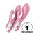 Satisfyer Air Pump Bunny 2 -Akkus G-pontos vízálló csiklókaros vibrátor - 20 cm (Világos piros)