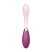 Satisfyer G-Spot Flex 3 - akkus G-pont vibrátor (pink-bordó)