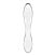 Satisfyer Dazzling Crystal 1 - 2 végű üveg dildó (áttetsző)