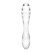 Satisfyer Dazzling Crystal 1 - 2 végű üveg dildó (áttetsző)