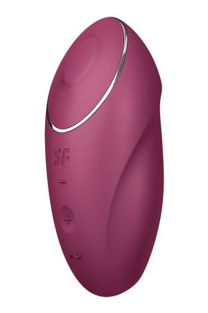 Satisfyer Tap & Climax 1 - 2in1 vibrátor és csiklóizgató (piros)