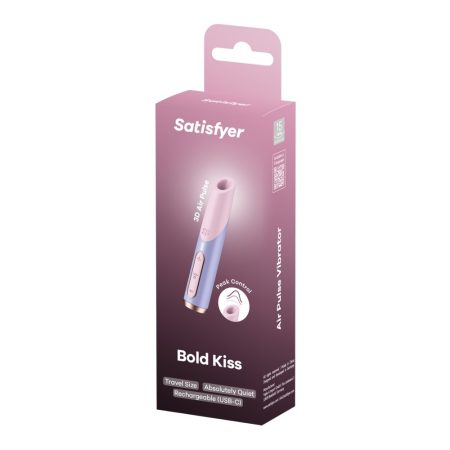 Satisfyer Bold Kiss - léghullámos rúzsvibrátor (rózsaszín)