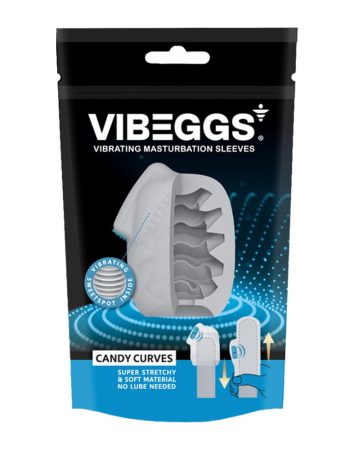 VIBEGGS - Candy Curves - Uniszex maszturbációs vibrációs tojás (Fehér)