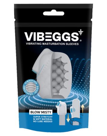 VIBEGGS - Blow Misty - Uniszex maszturbációs vibrációs tojás (Fehér)