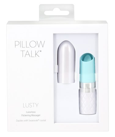 Pillow Talk Lusty - akkus, nyelves rúdvibrátor (türkiz)